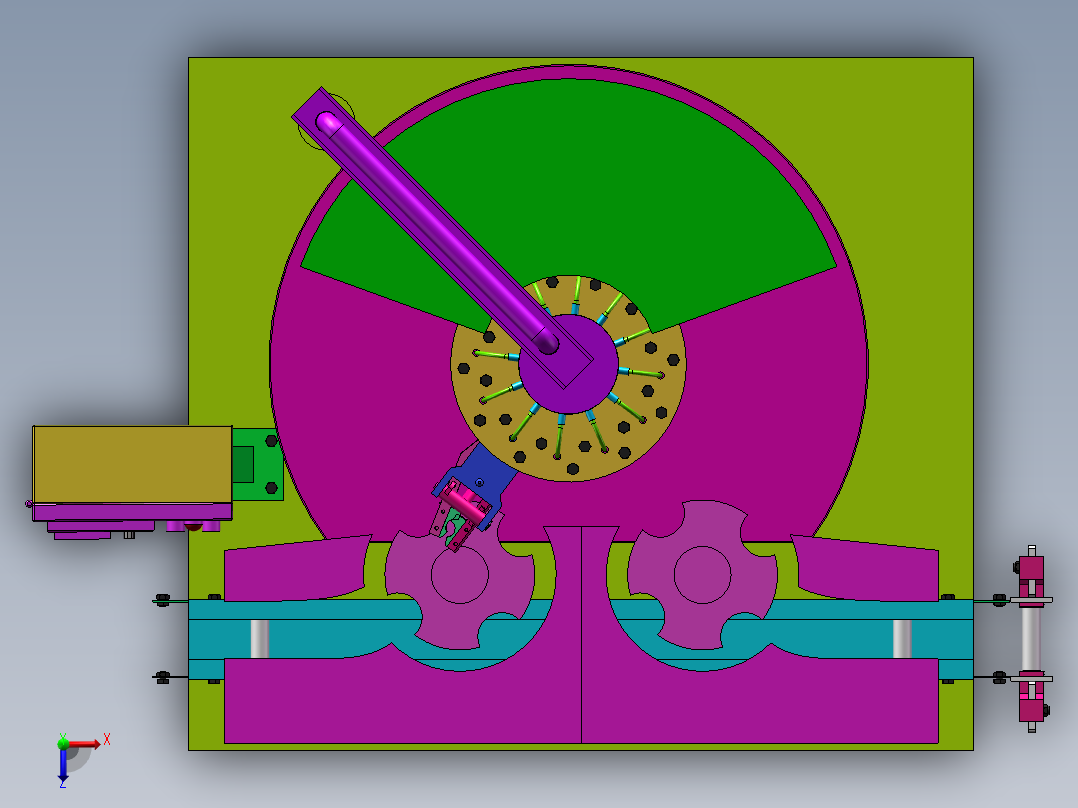 旋转清洗设备sw18可编辑俯视图