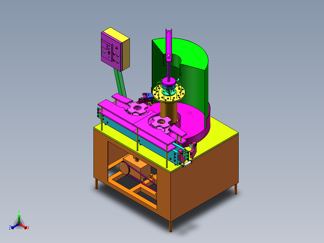 旋转清洗设备sw18可编辑正等轴测图