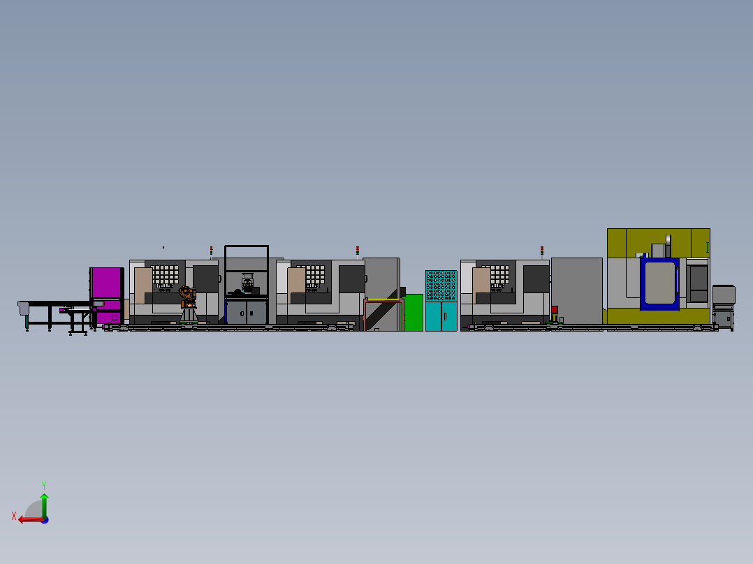钛合金金属加工生产线sw17后视图