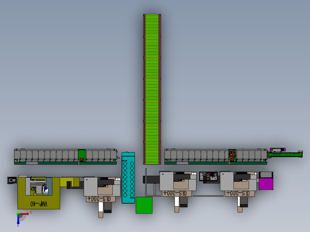 钛合金金属加工生产线sw17俯视图