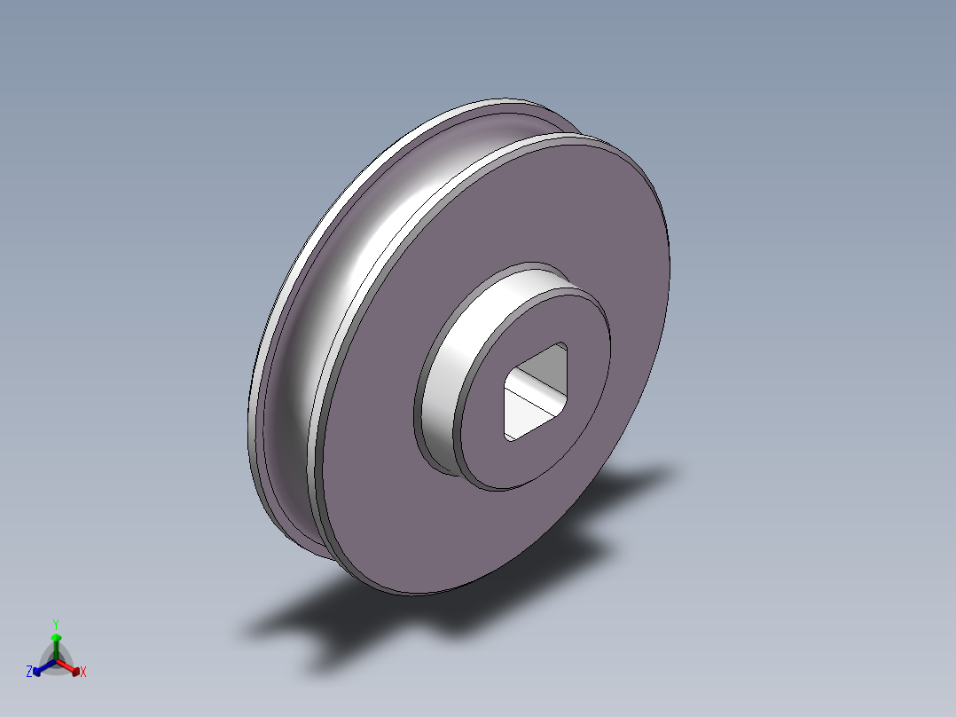 带轮正等轴测图