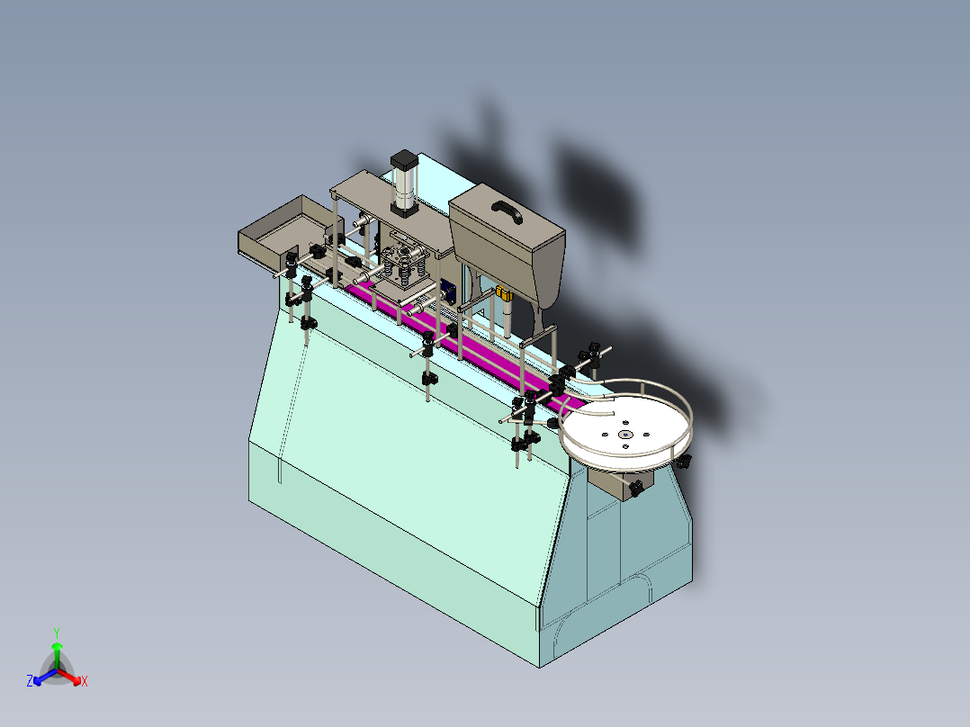 奶瓶灌装线主视图
