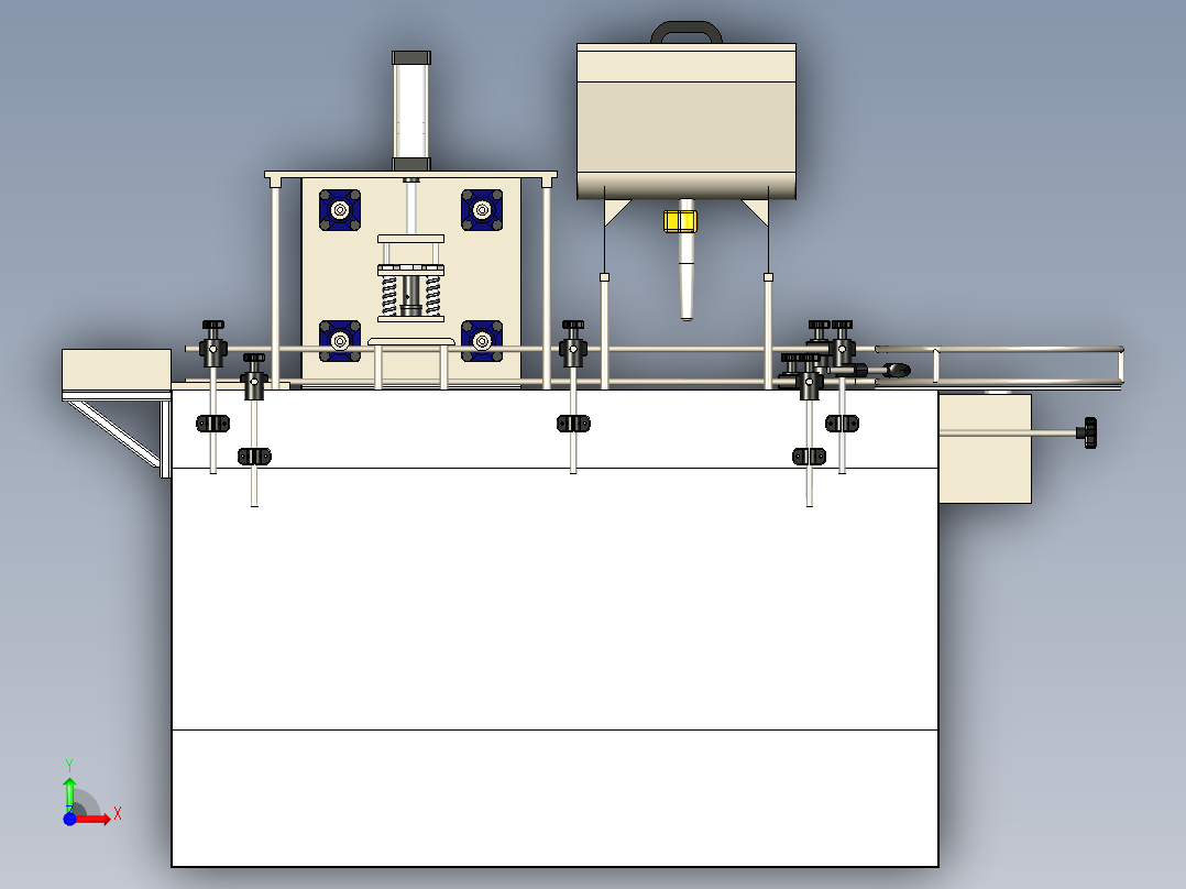 奶瓶灌装线前视图