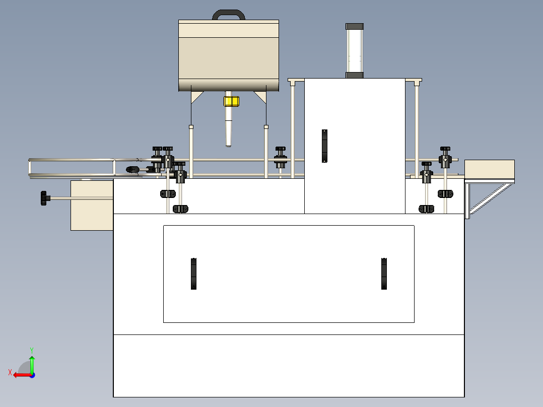 奶瓶灌装线后视图