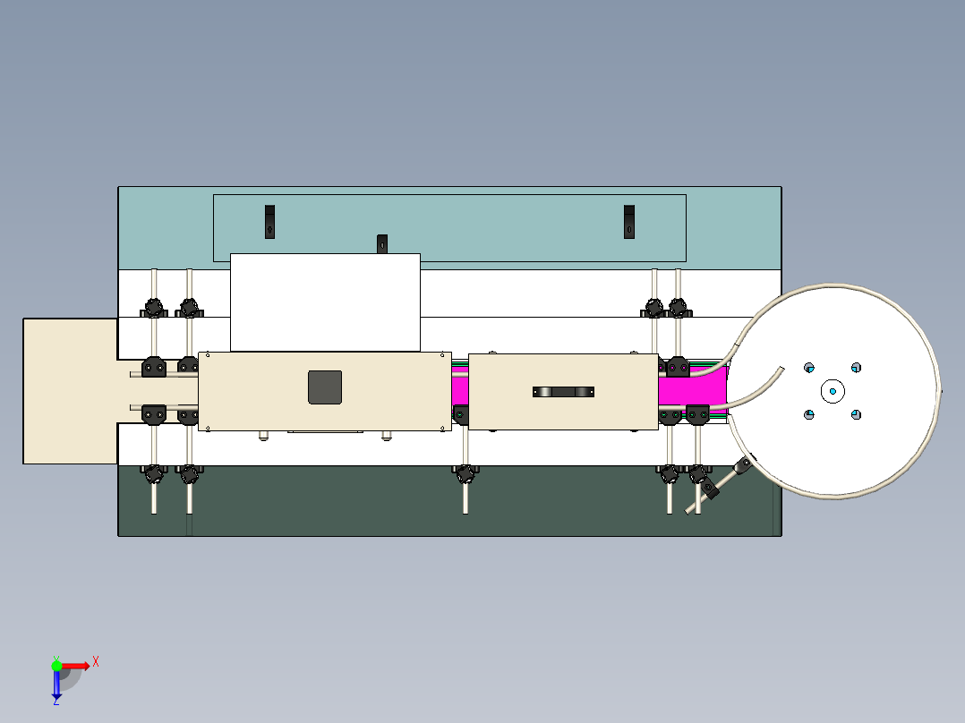奶瓶灌装线俯视图