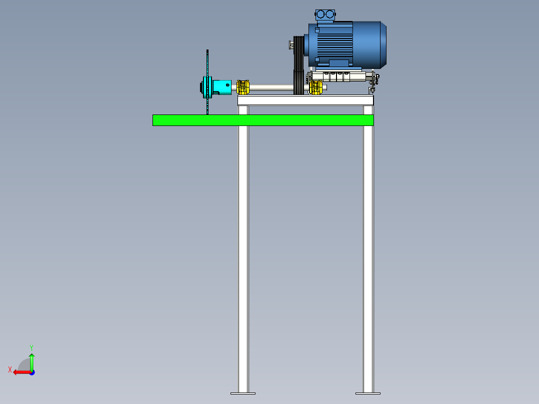 非标锯床设计后视图