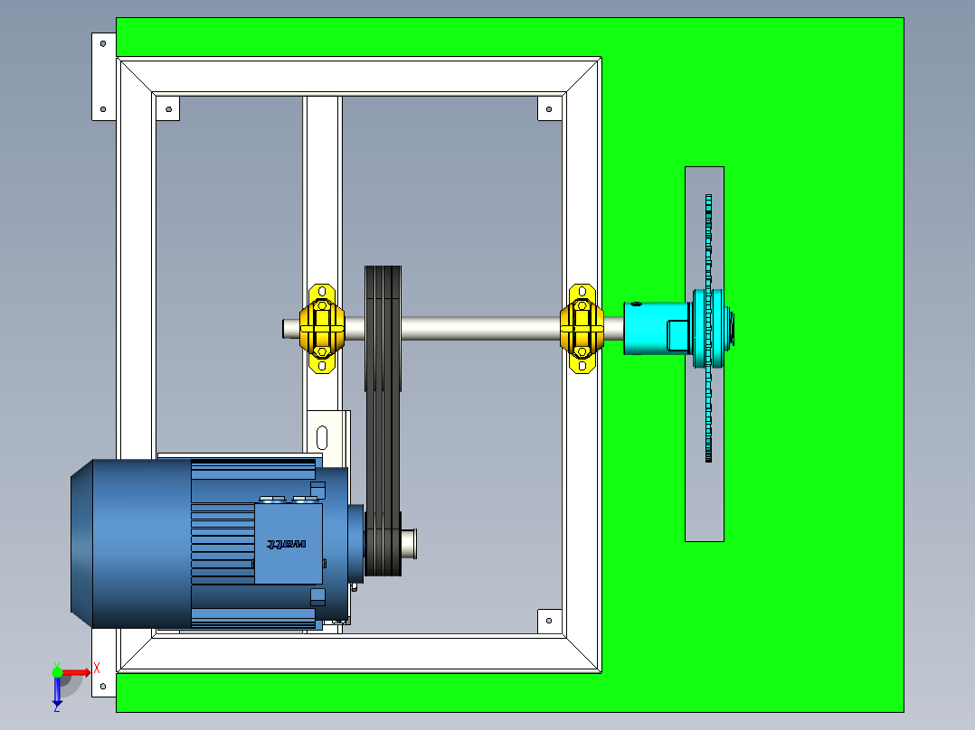 非标锯床设计俯视图