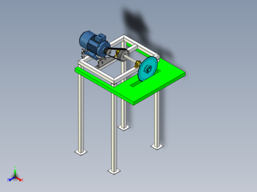 非标锯床设计正等轴测缩略图