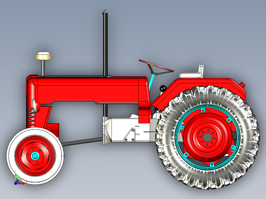 B3003241-拖拉机前视图