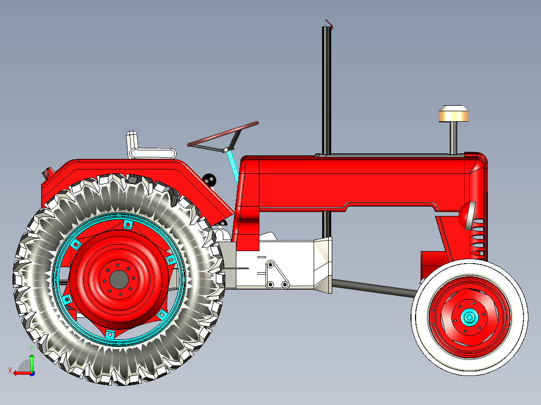 B3003241-拖拉机后视图