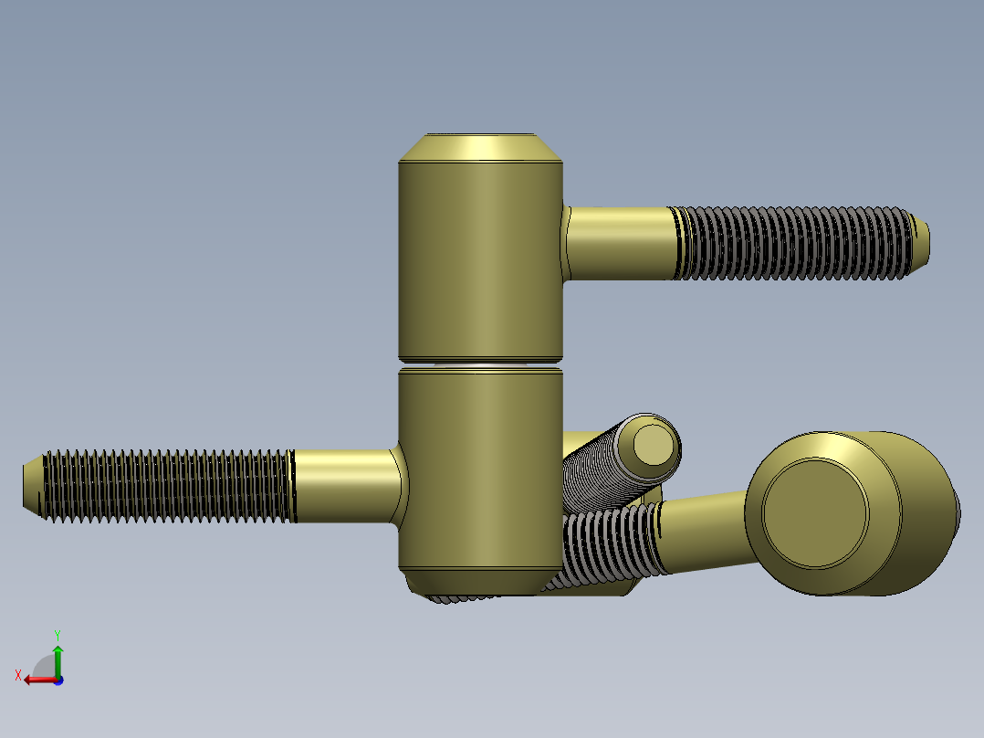 铰链、-圆后视图