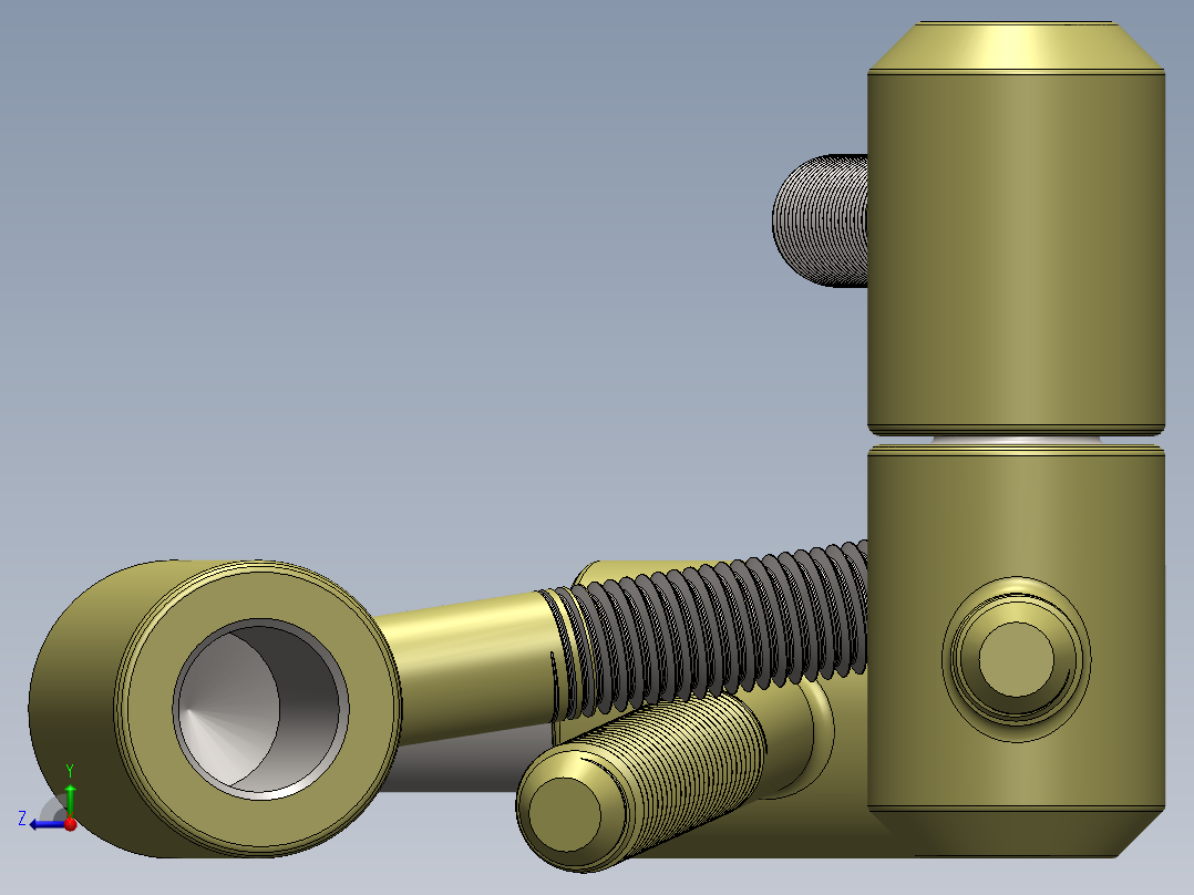 铰链、-圆右视图