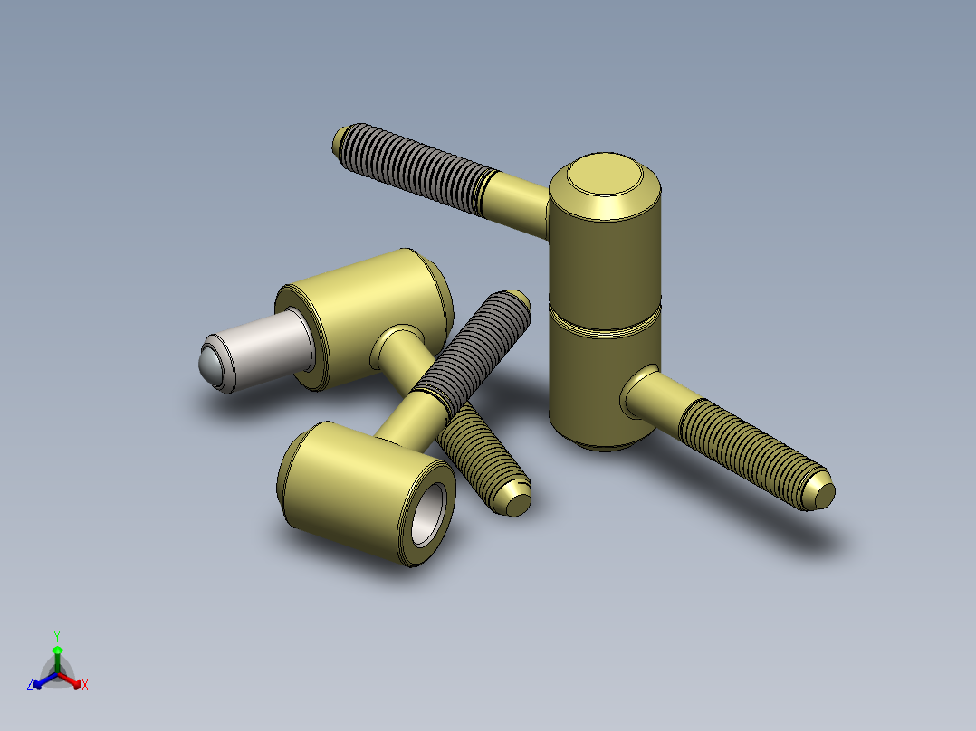 铰链、-圆正等轴测图