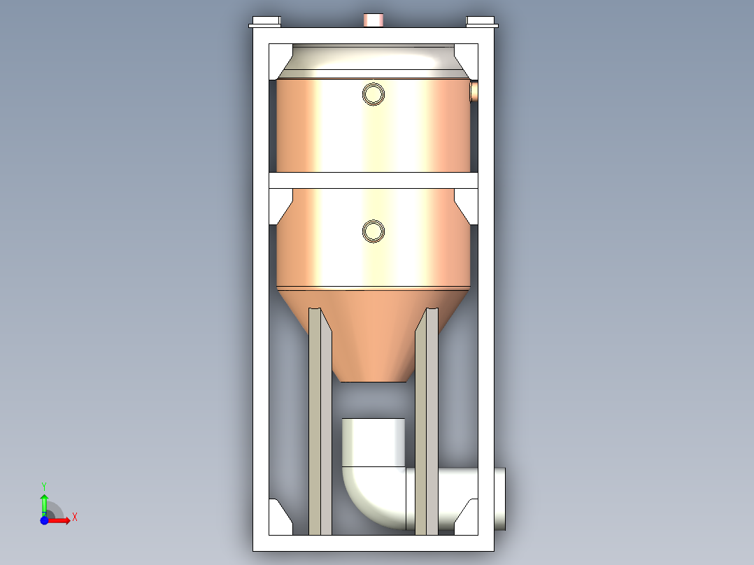 B3003497-垂直容器设计前视图