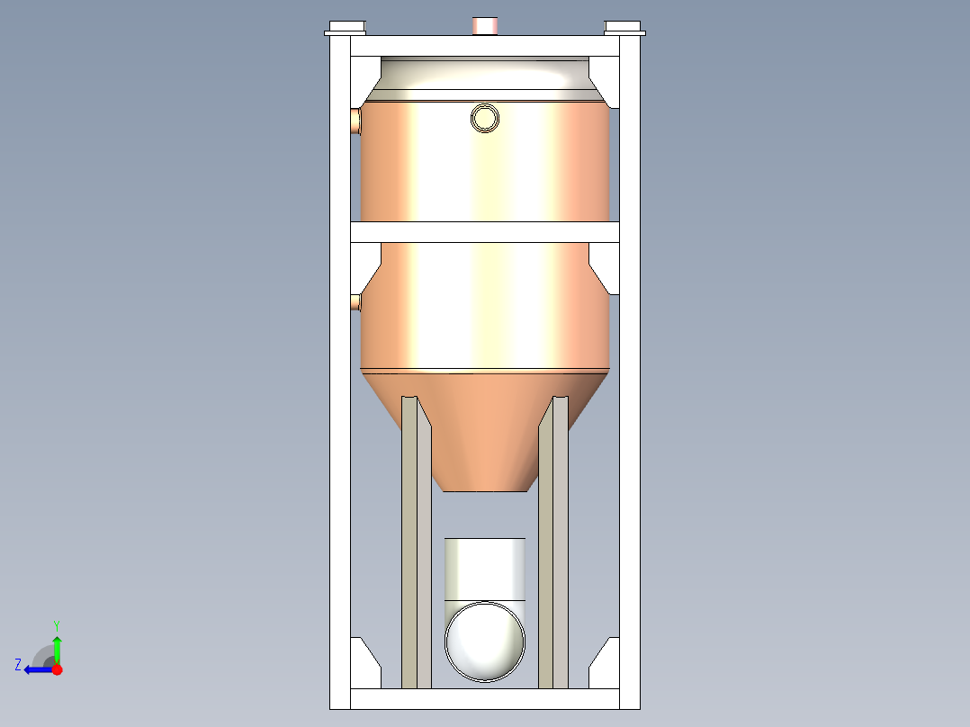 B3003497-垂直容器设计右视图