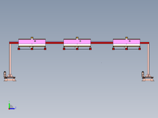 移动式桁架搬运机构左视缩略图