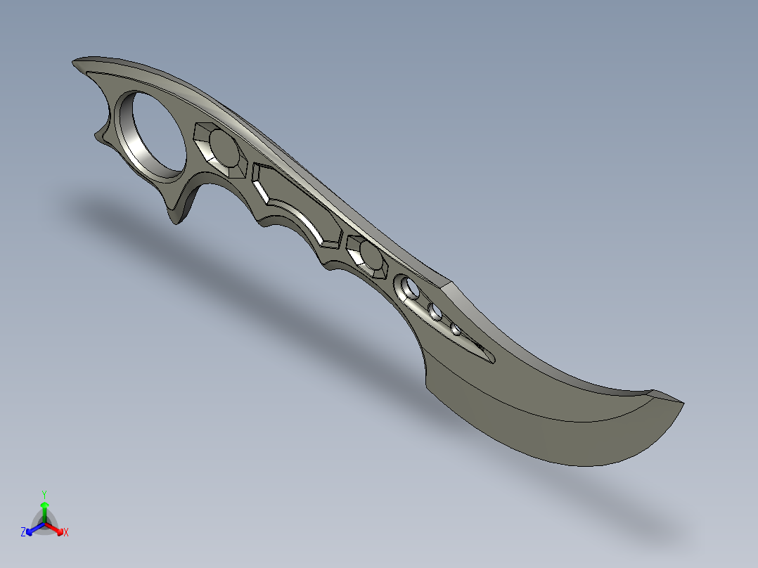 爪子刀、刀(24)正等轴测图