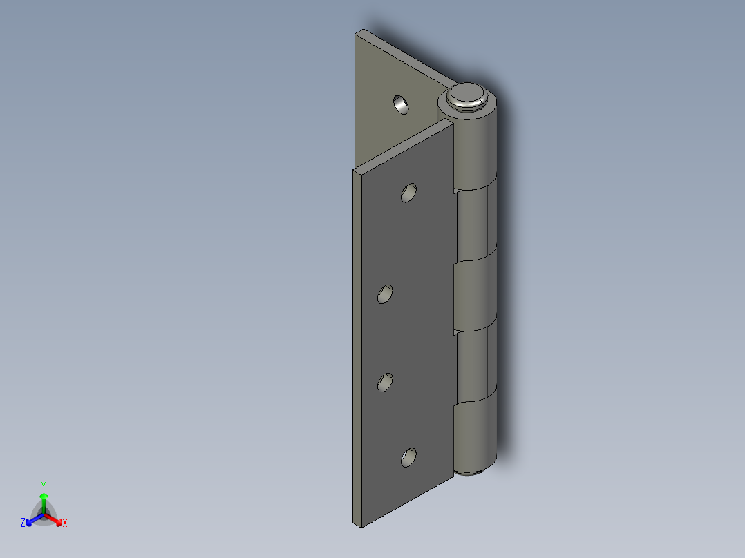 合页正等轴测图