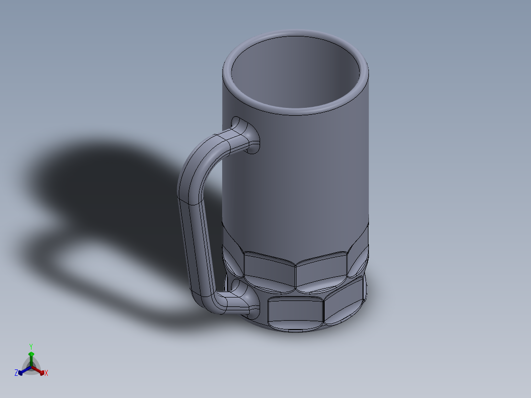 玻璃器子、杯子(18)正等轴测图