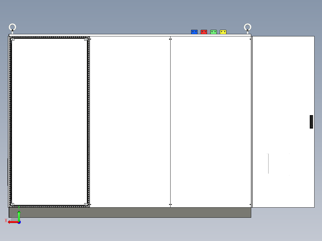 三柜万能断路器组装刀开关软启动旁路控制柜 55326后视图