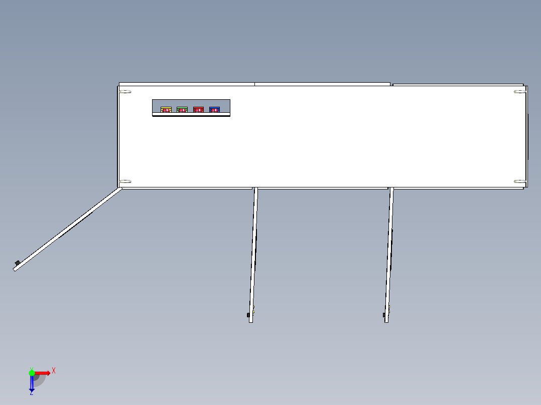 三柜万能断路器组装刀开关软启动旁路控制柜 55326俯视图