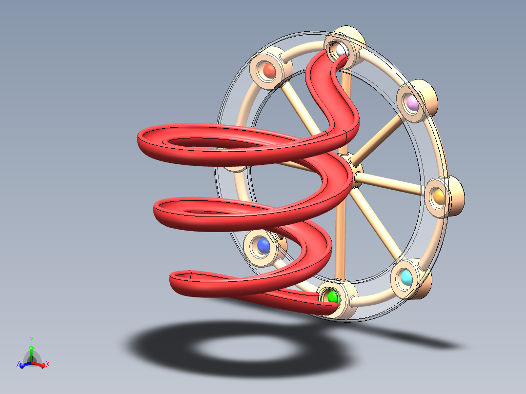 摩天轮轨道滚珠机构