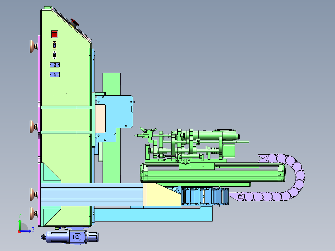 自动锁螺丝机左视图