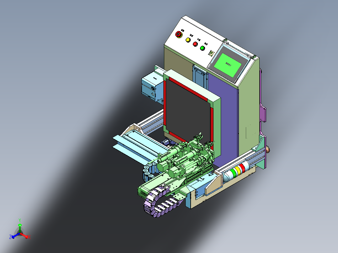 自动锁螺丝机正等轴测图