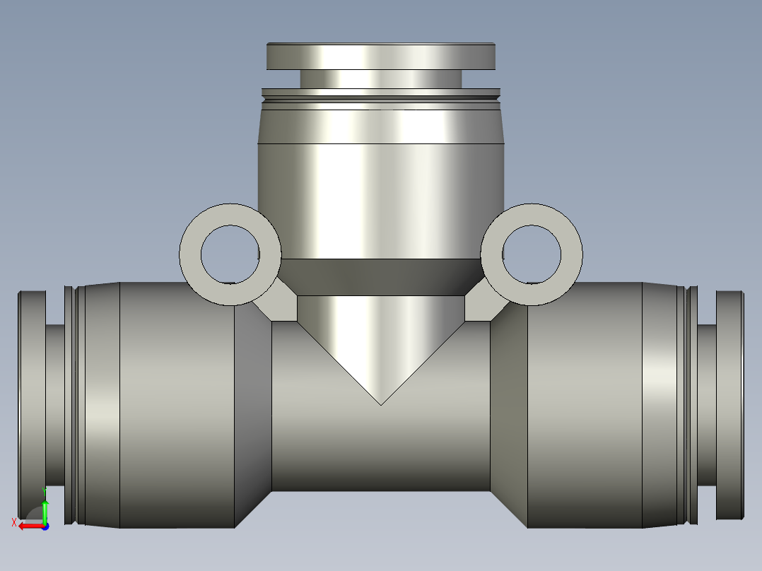 接头PE10亚德客后视图