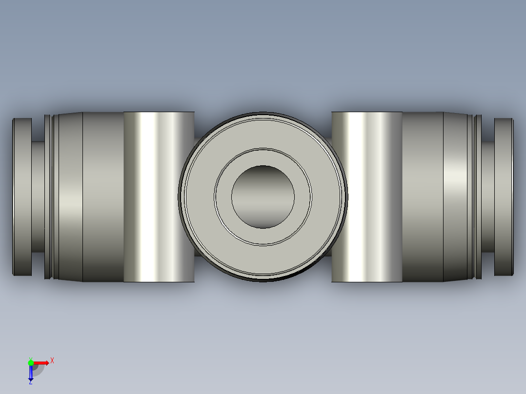 接头PE10亚德客俯视图