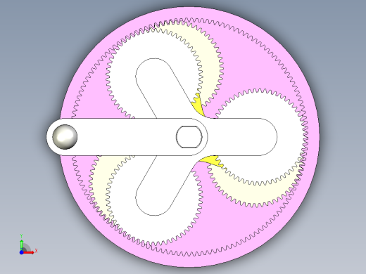 3D打印用行星齿轮传动装置前视缩略图