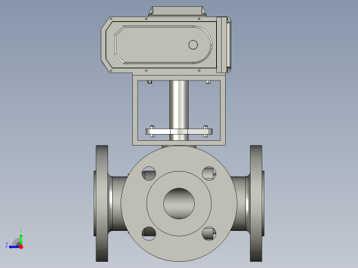 电动三通阀-DN40右视缩略图