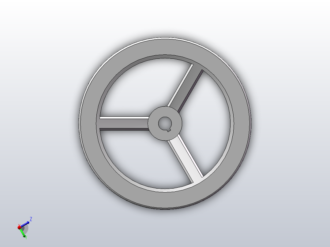 HY8313-3-A三辐手轮[HY8313.3＼25×320]俯视图