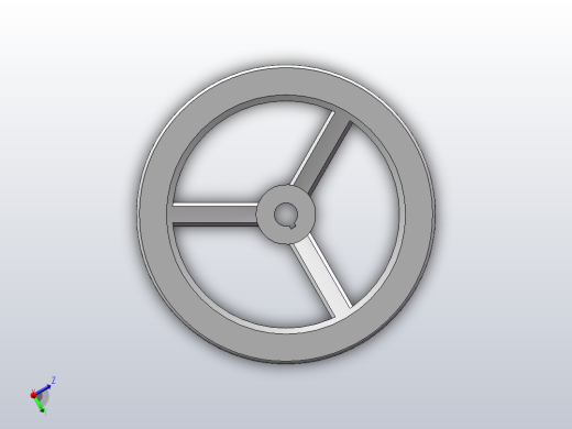 HY8313-3-A三辐手轮[HY8313.3＼25×320]俯视缩略图