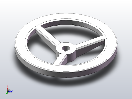 HY8313-3-A三辐手轮[HY8313.3＼25×320]正等轴测缩略图