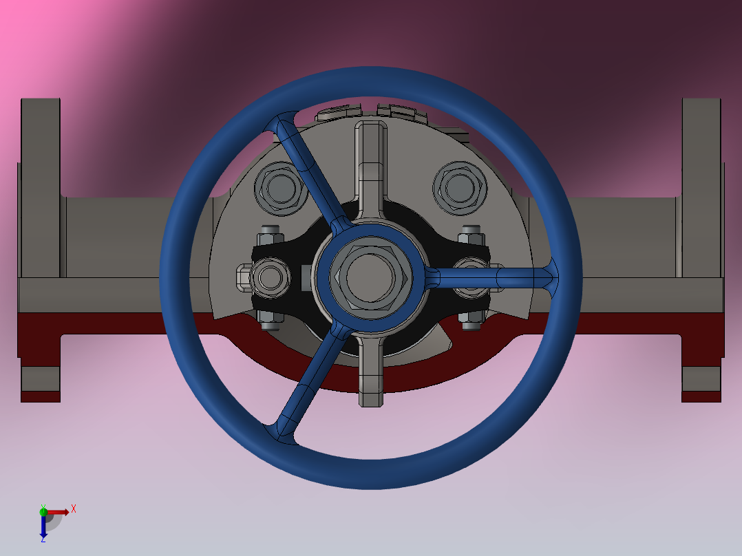 阀门（切掉）俯视图