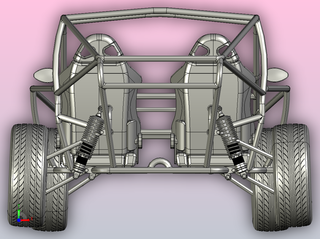 越野车框架设计前视图