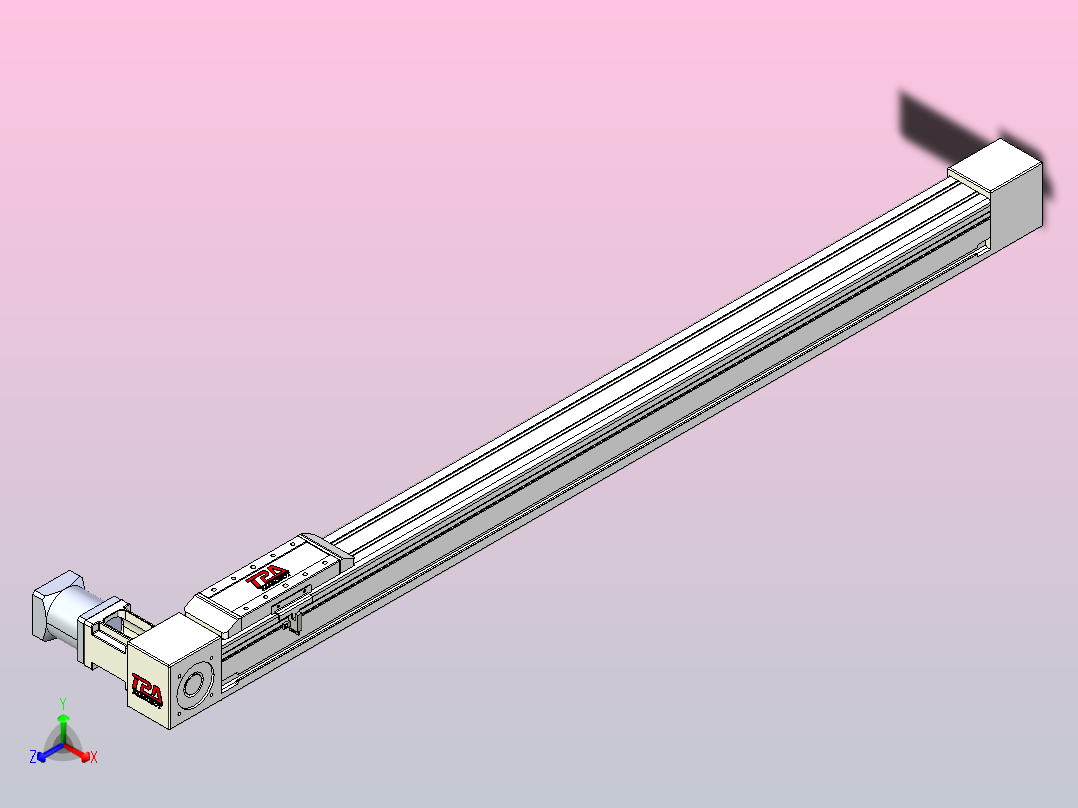 伺服电机集成皮带传动直线执行器TPA-OCB-60-140-L950-DL-J60-N3主视图