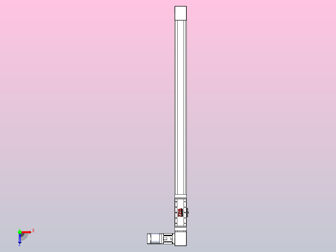 伺服电机集成皮带传动直线执行器TPA-OCB-60-140-L950-DL-J60-N3俯视图