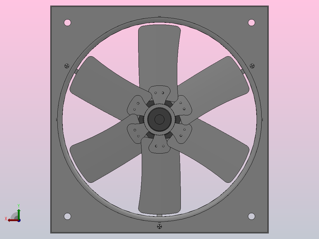 LKZ45№4.0GII轴流风机[ LKZ45№4.0GII]前视图