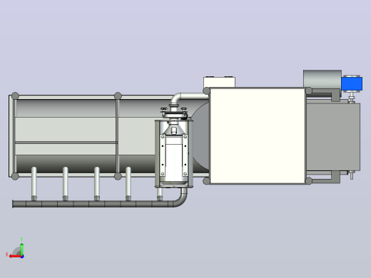 自动蔬菜清洗机vegetable-washer-flume-washer-1-模型格式为 stp后视缩略图