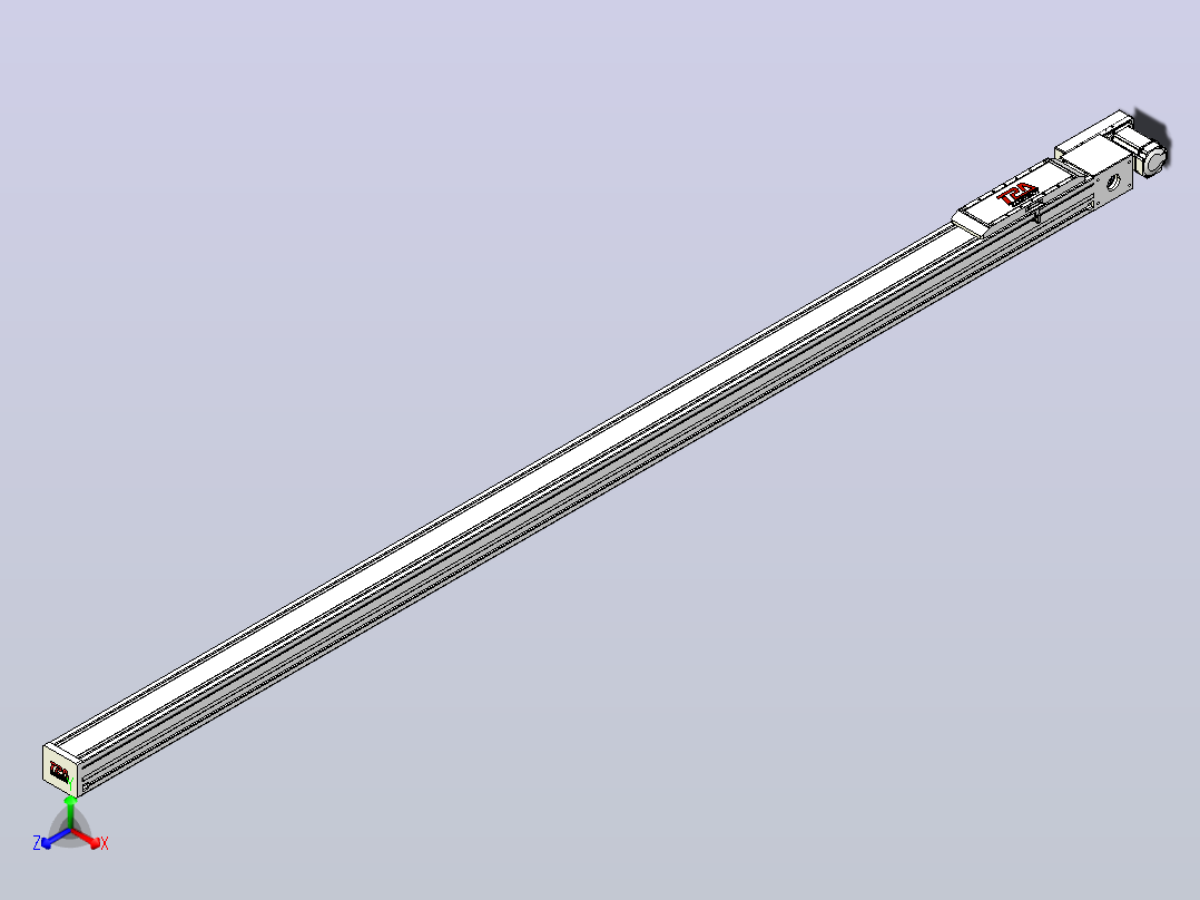 伺服电机集成皮带传动直线执行器TPA-OCB-120-224-L3050-MR-P75-N3主视图