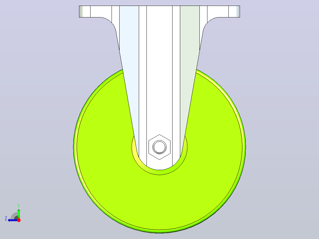 脚轮CLB01-D150-UC右视图