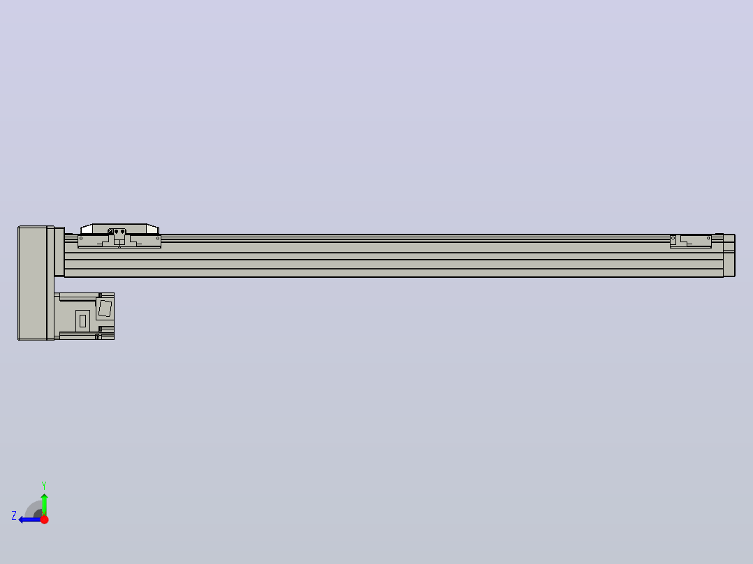 滚珠丝杠直线轴内置导轨TPA-GCR-65-1610C-L700-MP-M40-N3右视图