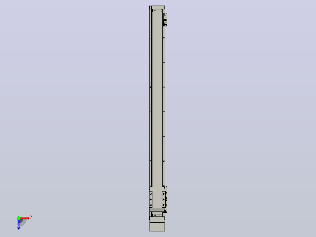 滚珠丝杠直线轴内置导轨TPA-GCR-65-1610C-L700-MP-M40-N3俯视图
