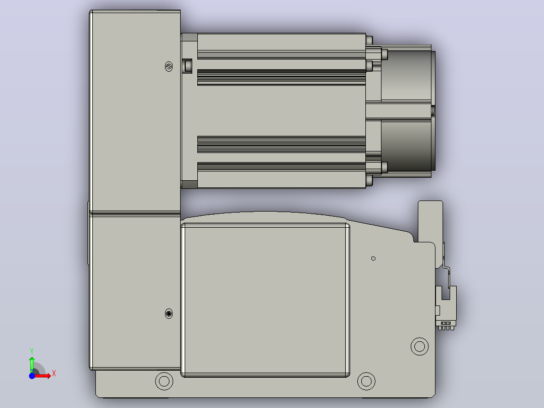 皮带直线轴半封闭可选导轨TPA-HNB-220D-176-L1500-LU-Y-P1K-N3前视图