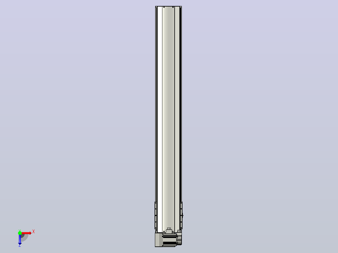 皮带直线轴半封闭可选导轨TPA-HNB-220D-176-L1500-LU-Y-P1K-N3俯视图