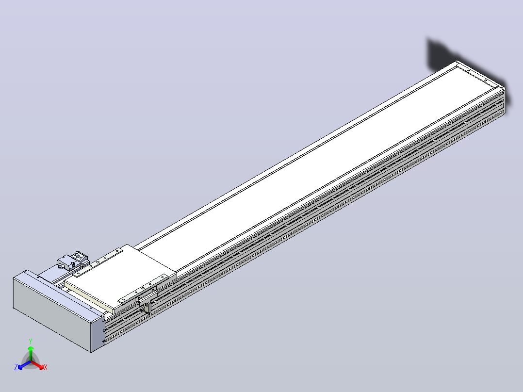 滚珠丝杠直线轴带导轨全封闭TPA-HCR-140D-2010C-L900-ML-Y-P40-N3主视图