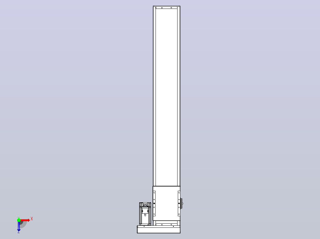 滚珠丝杠直线轴带导轨全封闭TPA-HCR-140D-2010C-L900-ML-Y-P40-N3俯视图