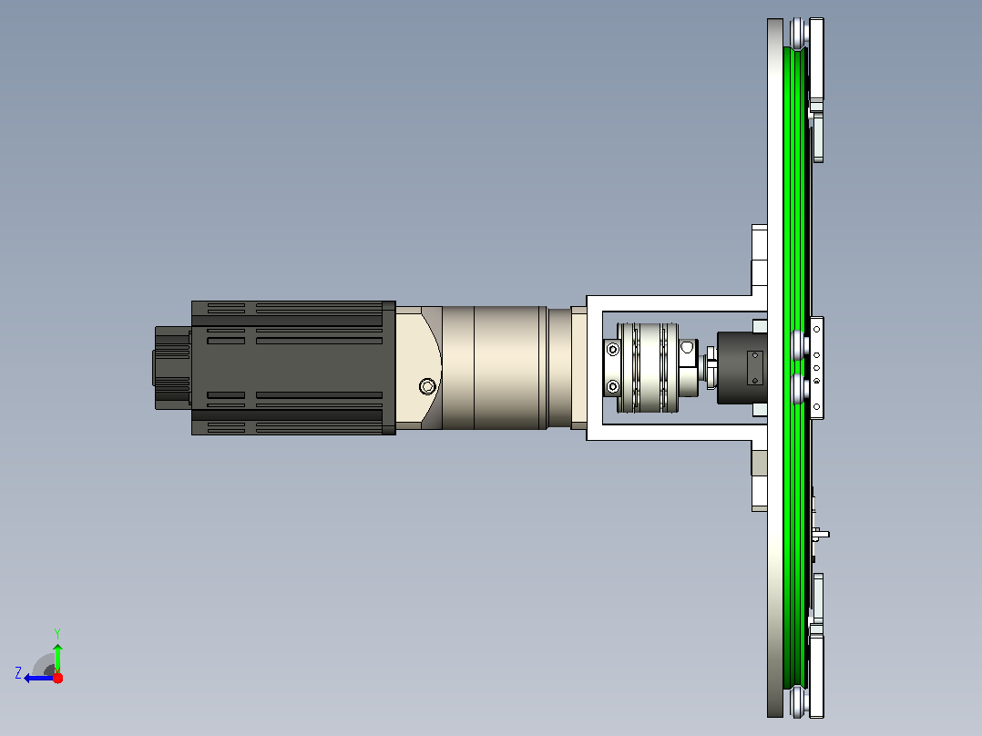 5v 散热用风扇 - 80x80x10mm右视图